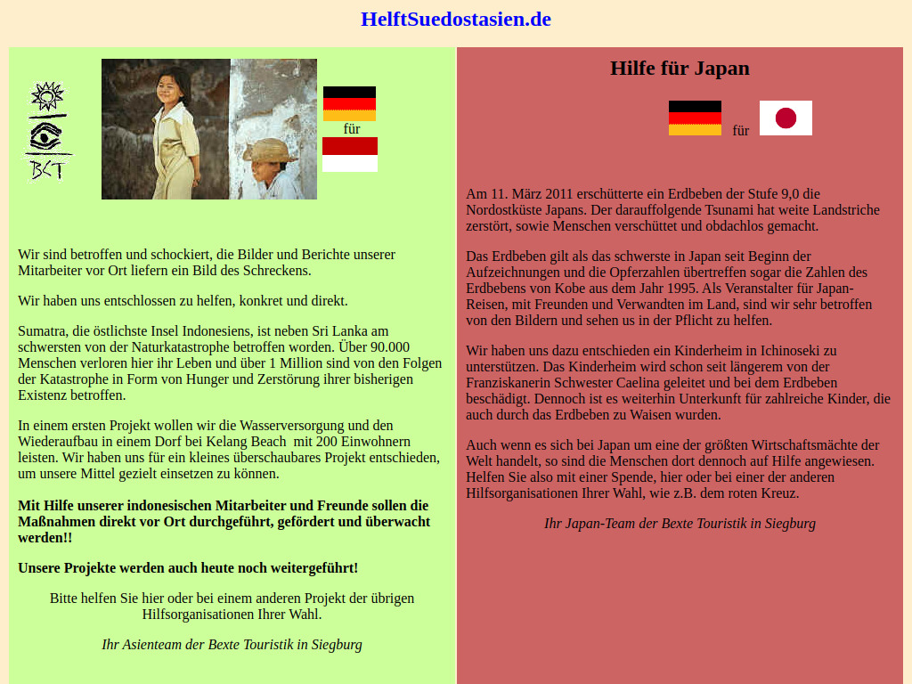 Website von Ulrich Bexte Touristik in Siegburg