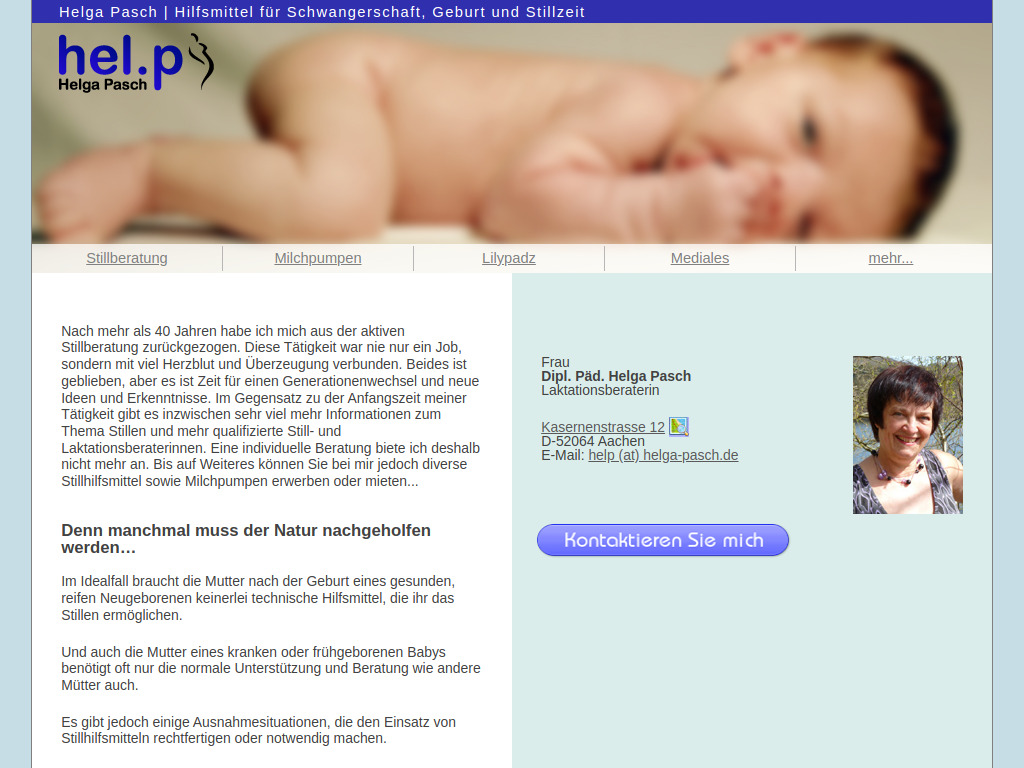 Website von hel.p - Helga Pasch in Aachen