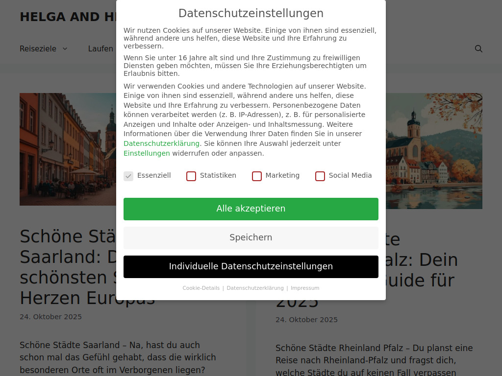 Website von Helga And Heini On Tour - Der Lauf- & Reiseblog in Hamburg