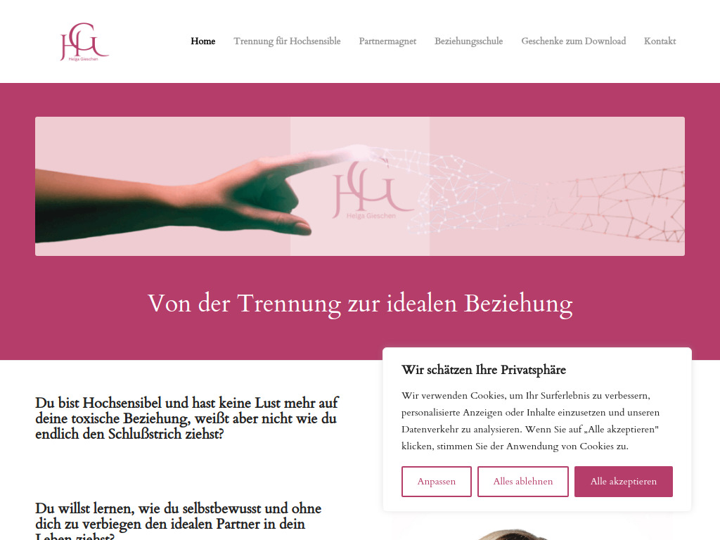 Website von Helga Gieschen in Köhn-Pülsen