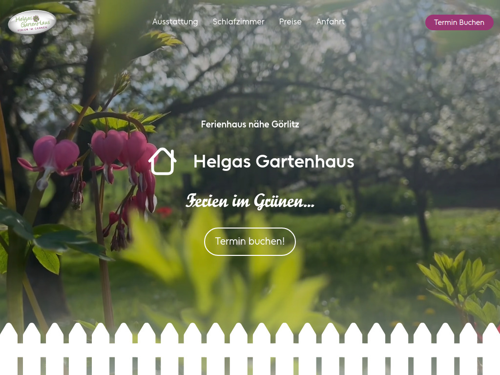Website von Helgas Gartenhaus