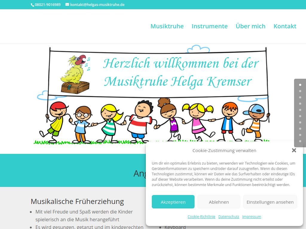 Website von Musiktruhe Helga Kremser in Waakirchen