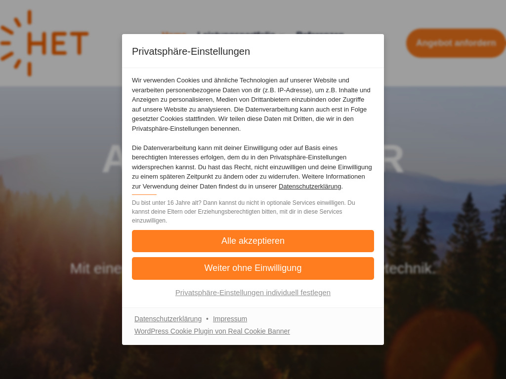 Website von Helios Energietechnik GmbH
