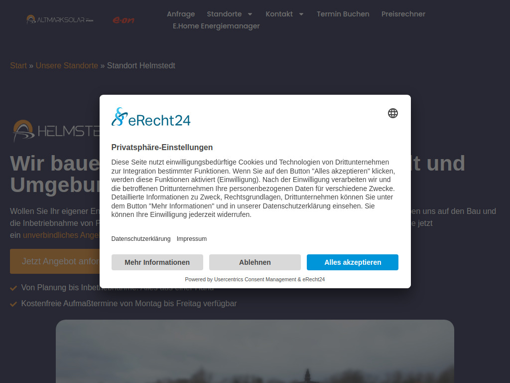 Website von Photovoltaik aus Helmstedt - Regionaler Solaranbieter in Helmstedt