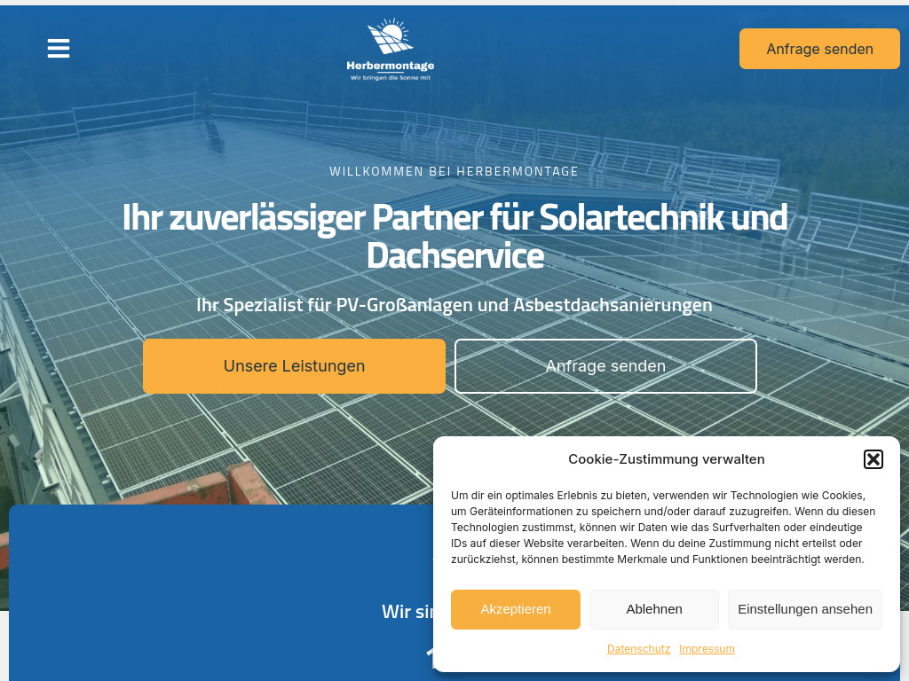 Website von Herbermontage GmbH & Co. KG in Osnabrück