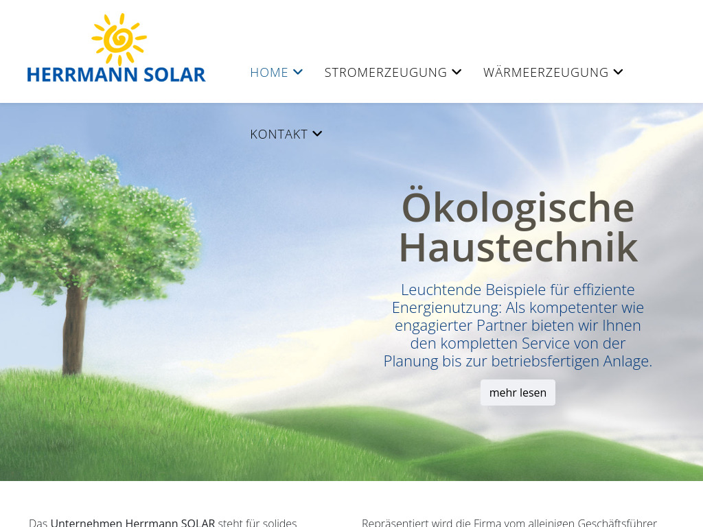 Website von Herrmann Solar in Nürnberg