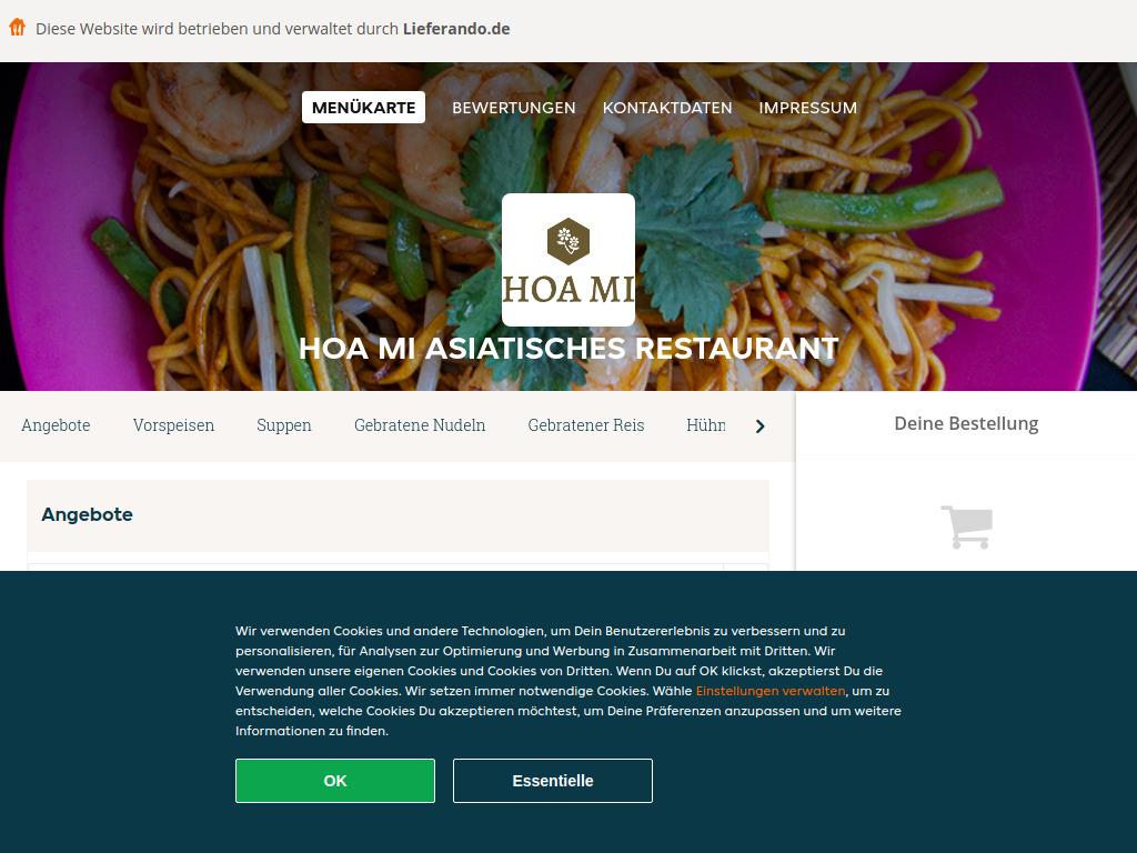 Website von Hoa Mi Asiatisches Restaurant in Neumarkt in der Oberpfalz
