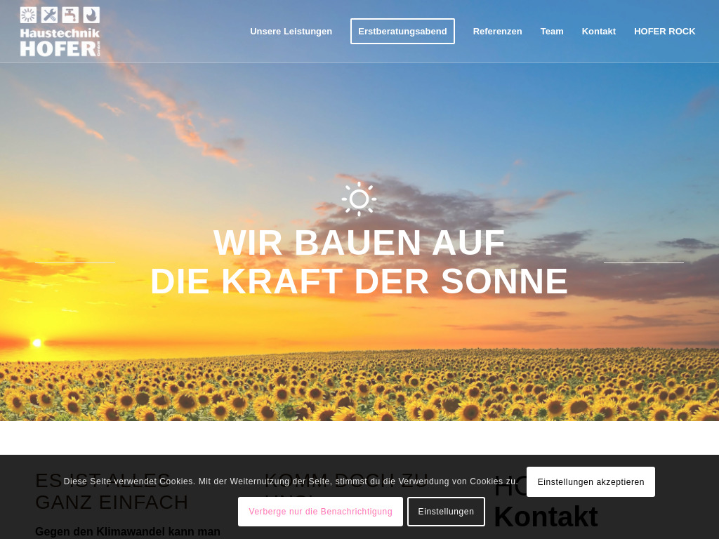 Website von Haustechnik Hofer GmbH in Rudelzhausen