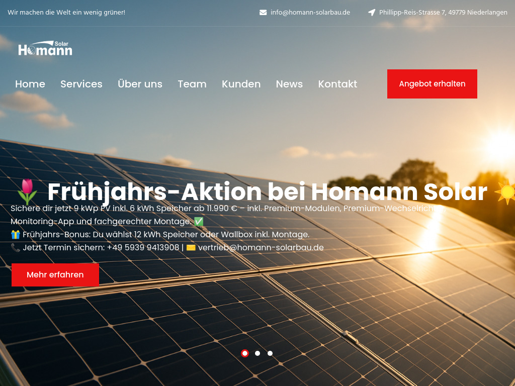 Website von H. S. GmbH & Co. KG in Niederlangen