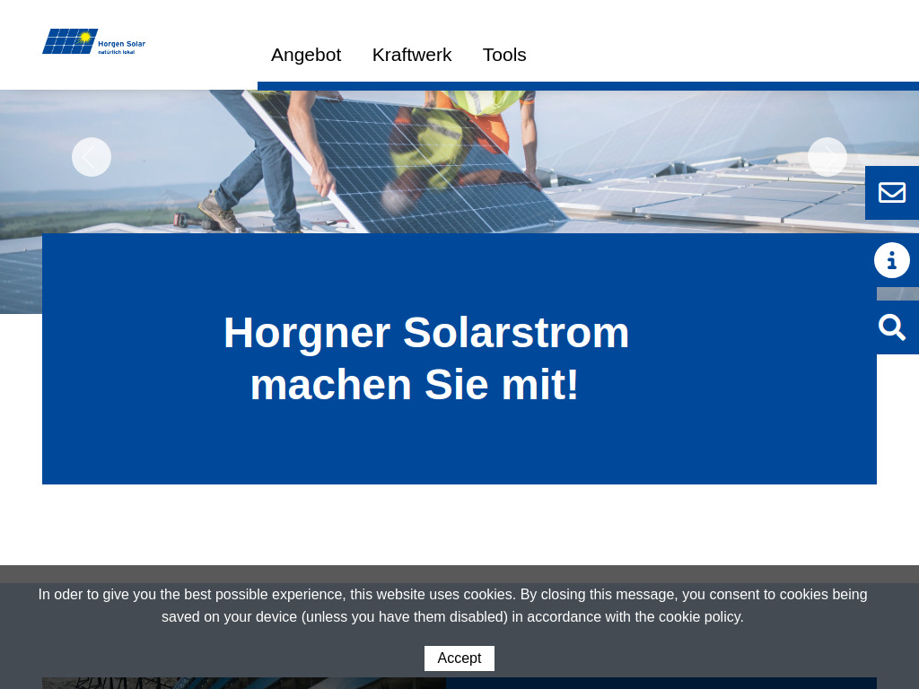 Website von Gemeindewerke Horgen in Horgen
