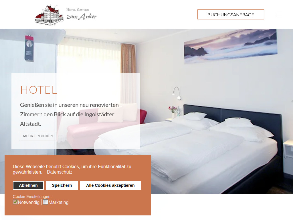 Website von K. & S. Schmailzl Gastronomiebetriebe GmbH & Co. KG in Ingolstadt