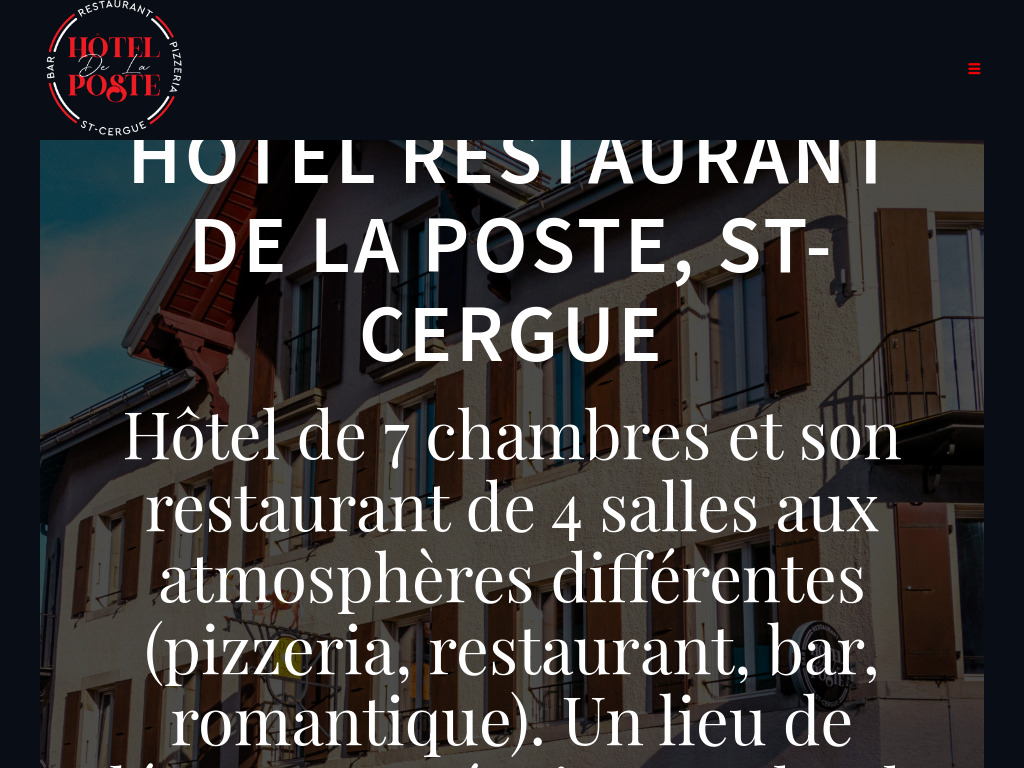 Website von Hôtel Restaurant de la Poste in St-Cergue