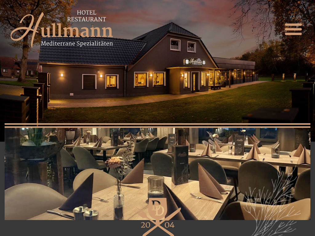 Website von Restaurant Hullmann in Rastede-Wahnbek