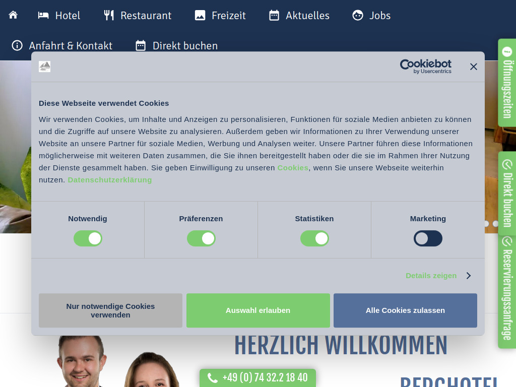 Website von Berghotel - Restaurant Zollersteighof