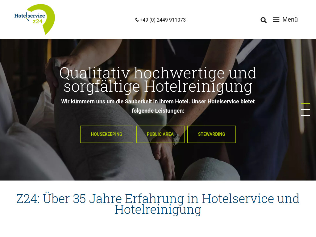 Website von Hotelservice Z24 GmbH in Blankenheim