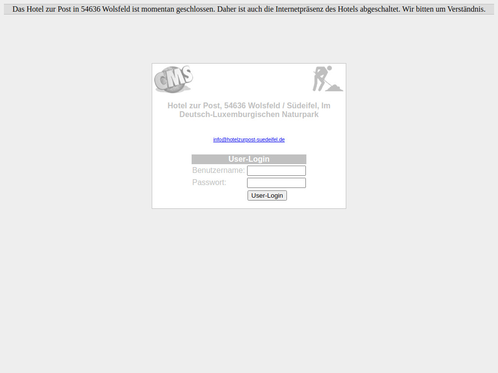 Website von Hotel zur Post, 54636 Wolsfeld / Südeifel, Im Deutsch-Luxemburgischen Naturpark in Wolsfeld