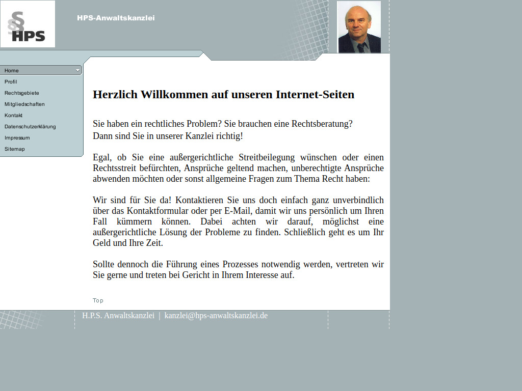 Website von H.P.S. Anwaltskanzlei in Stuttgart