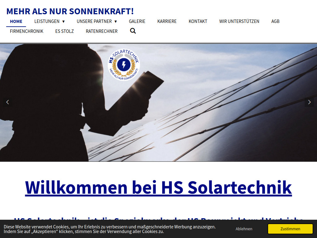 Website von HS Bauprojekt und Vertriebs GmbH in Großmehring
