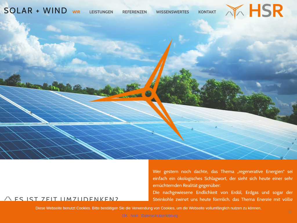 Website von HSR Solar & Wind II UG in Ascheberg