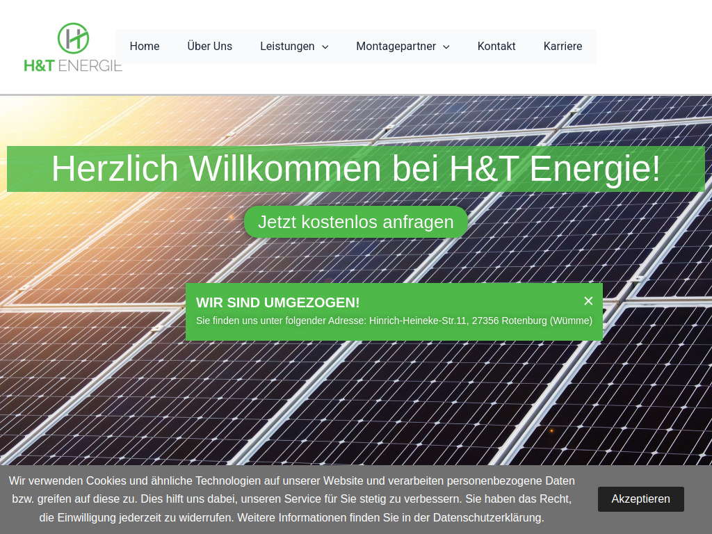 Website von H&T Energie GmbH in Rotenburg (Wümme)
