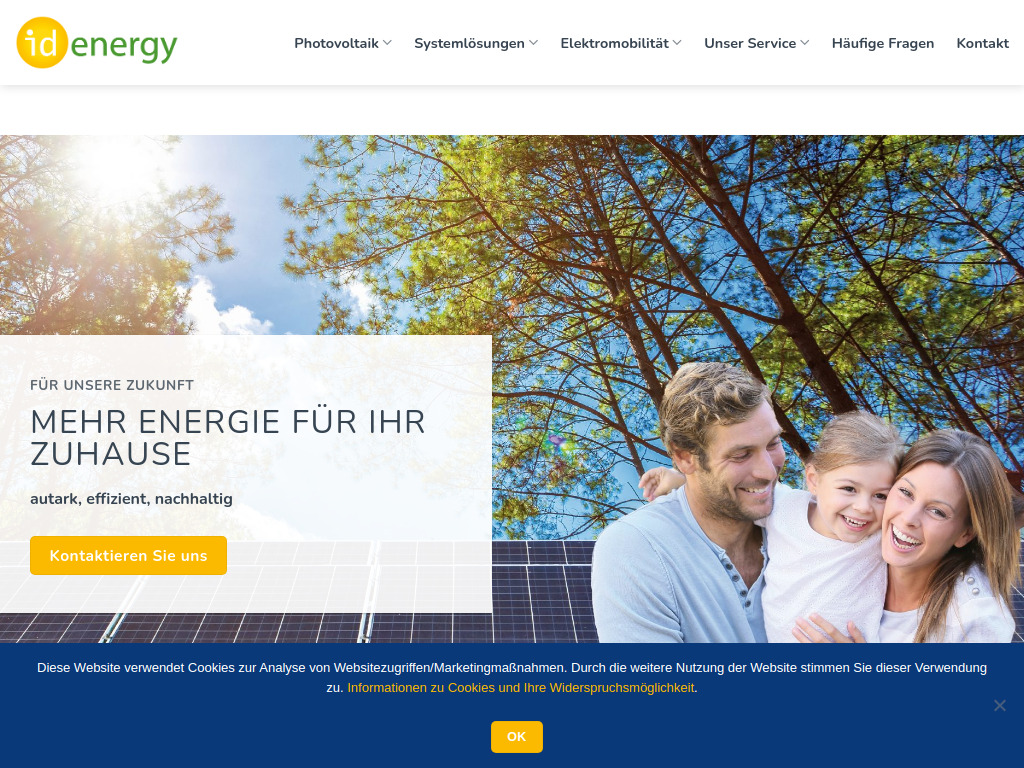 Website von ID Energy GmbH in Jugenheim