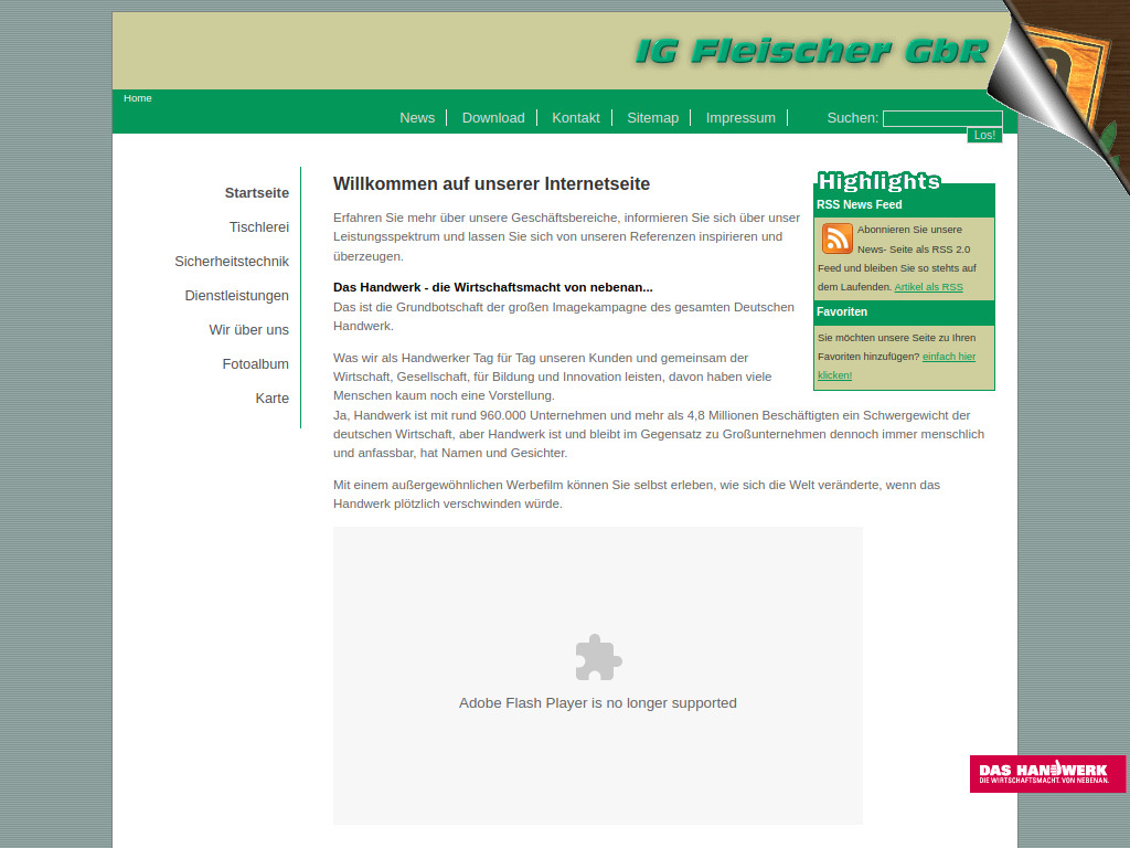 Website von IG Fleischer GbR in Bad Liebenstein