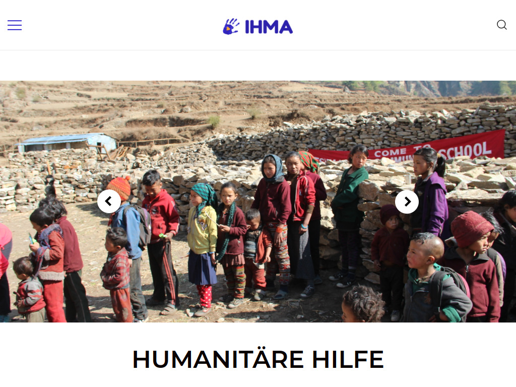 Website von International Human & Medical Aid in Salzburg