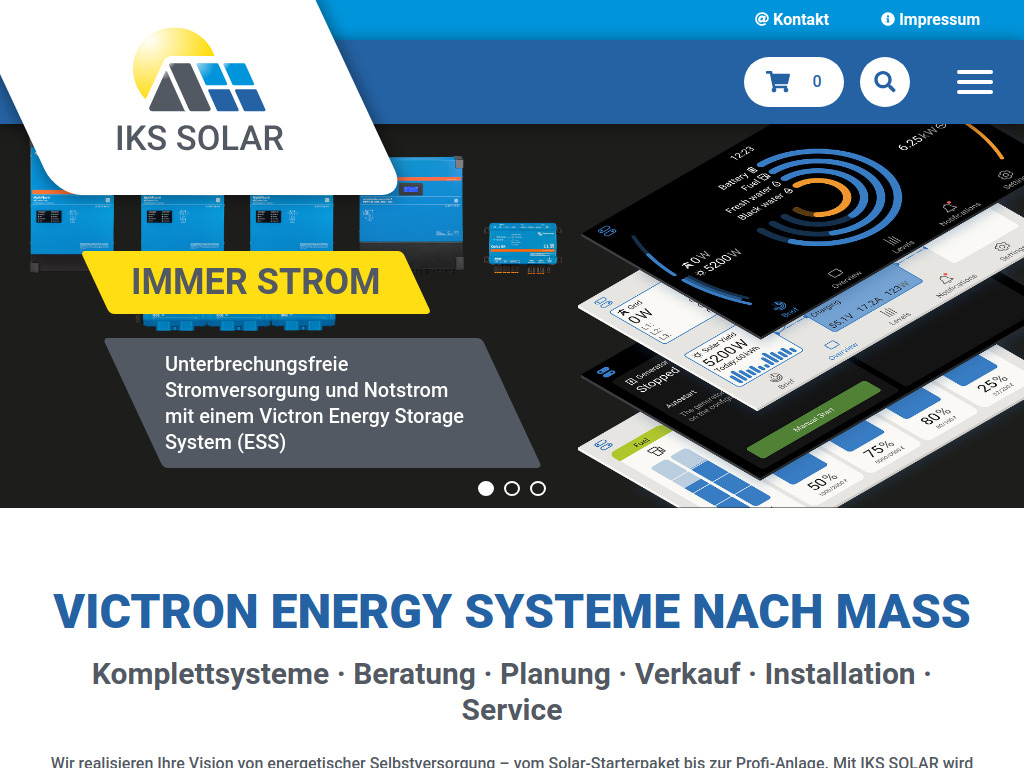Website von IKS Solar GmbH in Hamburg