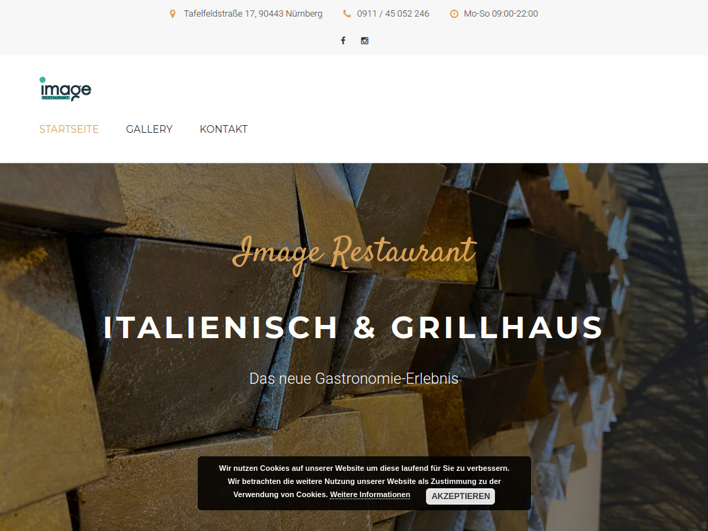 Website von Image Restaurant in Nürnberg