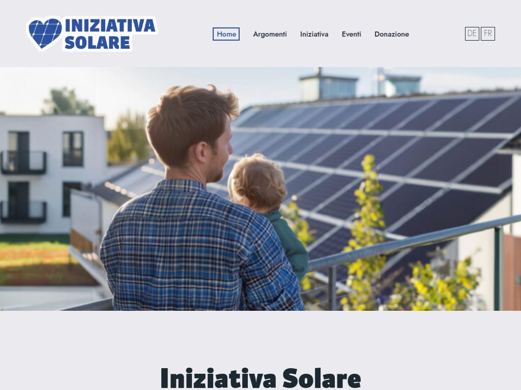 Website von Iniziativa Solare - Iniziativa Solare