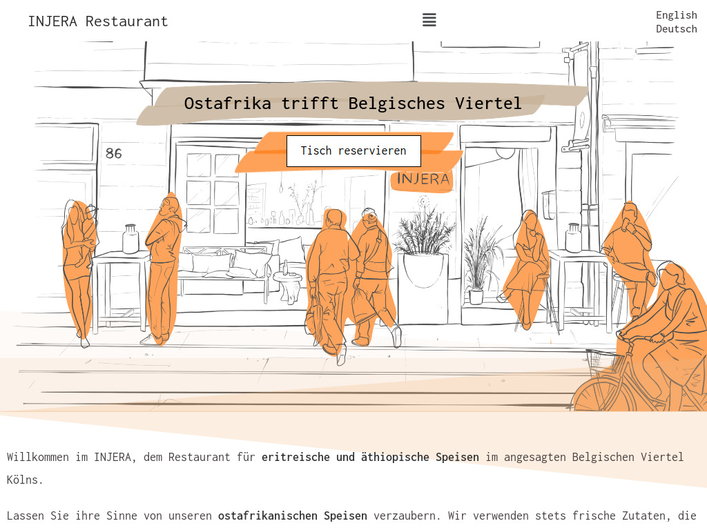 Website von Injera – East African Lounge & Restaurant in Köln