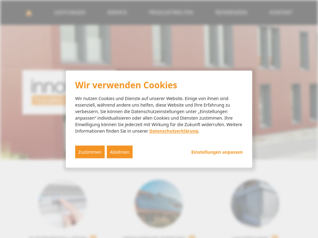 Website von Innotech Solar GmbH in Euerbach