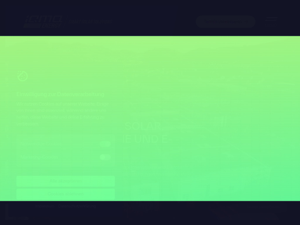 Website von iQma energy GmbH & Co. KG in Eslohe