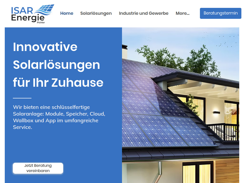 Website von Isar Energie Pichler GmbH in Grünwald