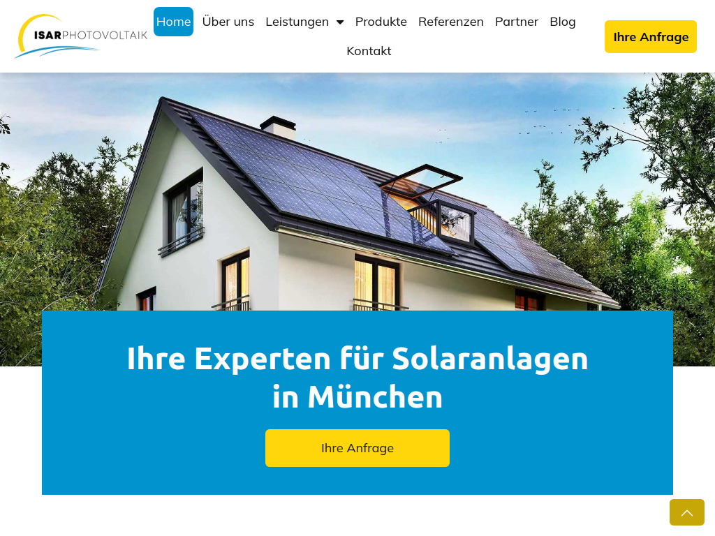 Website von Isarphotovoltaik in München
