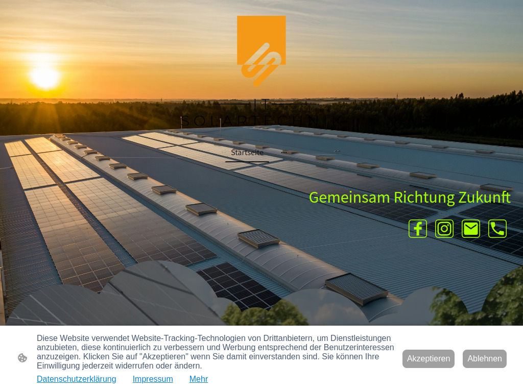 Website von Photovoltaikanlagen