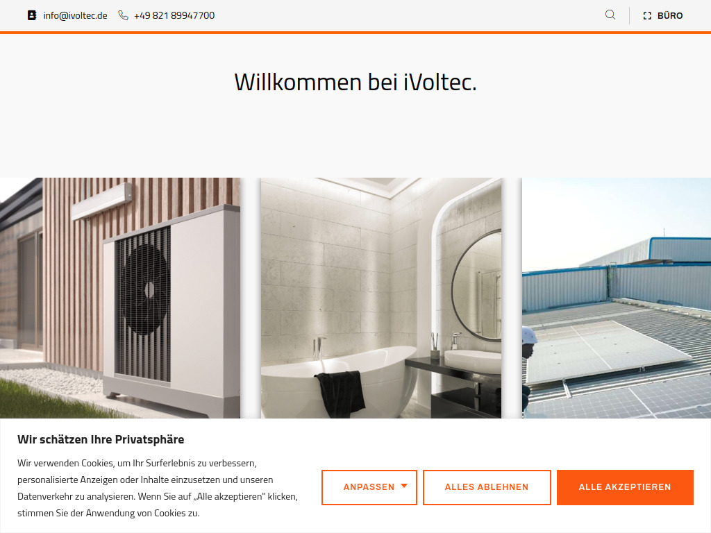 Website von iVolTec GmbH in Augsburg