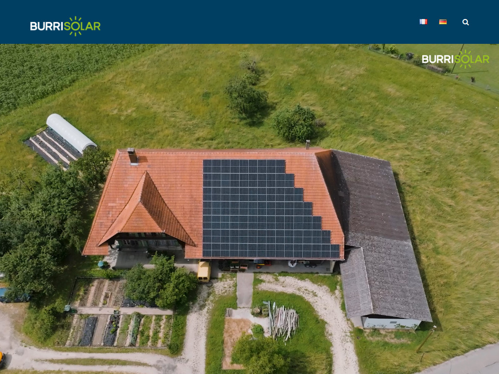 Website von Burri Solar Sàrl in Biel