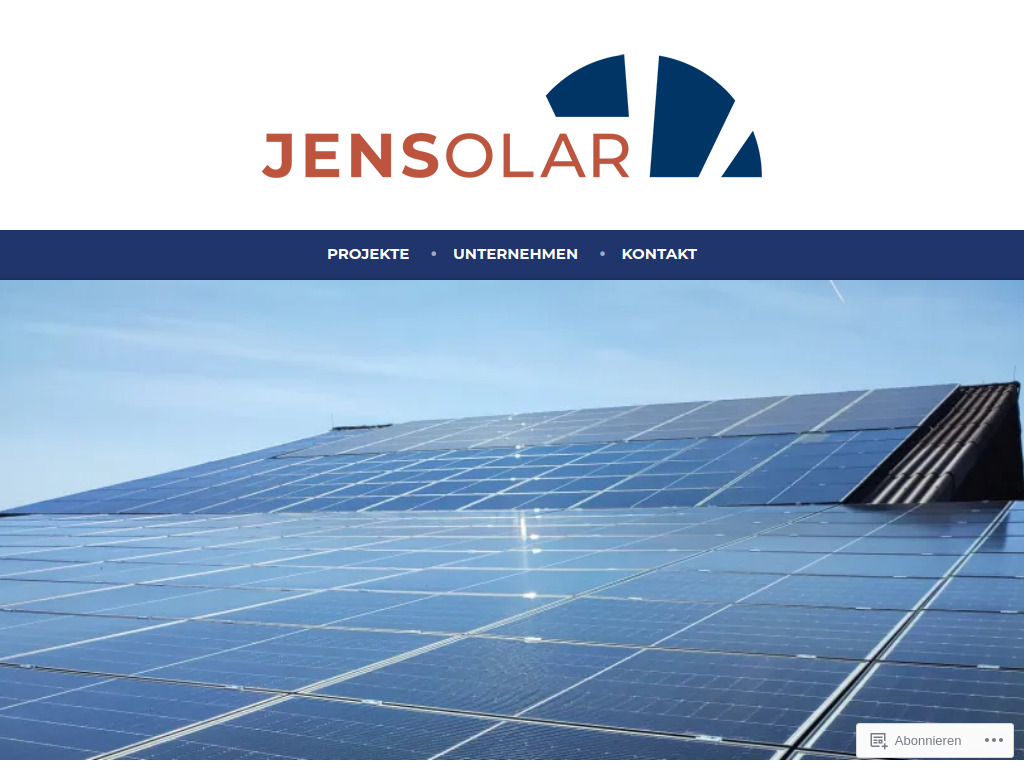 Website von Jensolar GmbH in Jens