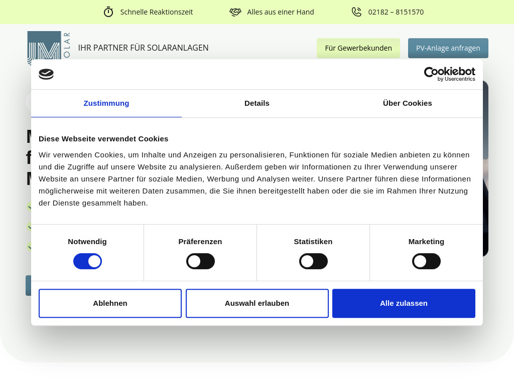 Website von JM Imvest GmbH in Korschenbroich