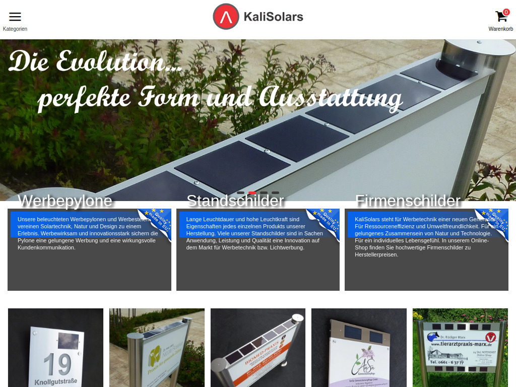 Website von KaliSolars GmbH in Nürnberg