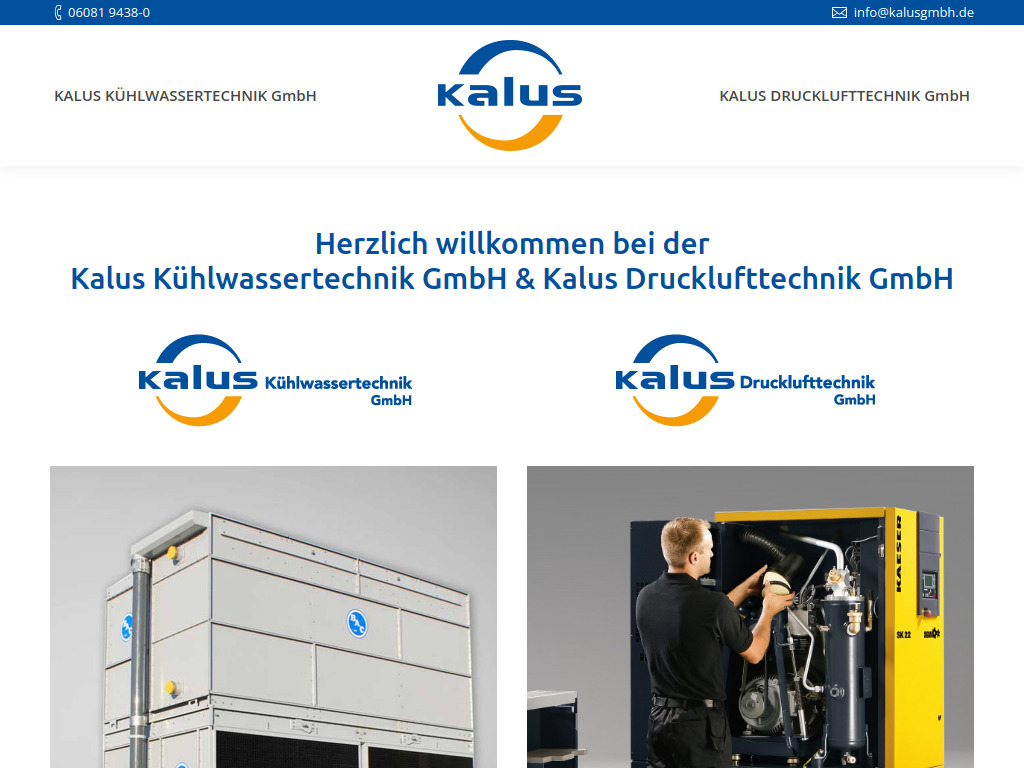 Website von KALUS KÜHLWASSERTECHNIK GmbH in Neu-Anspach