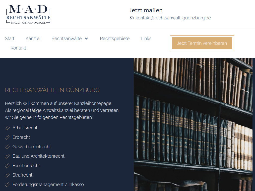 Website von M.A.D. Rechtsanwälte