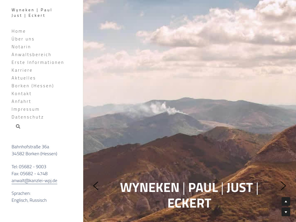 Website von Kanzlei Wyneken Paul Just Eckert in Borken (Hessen)