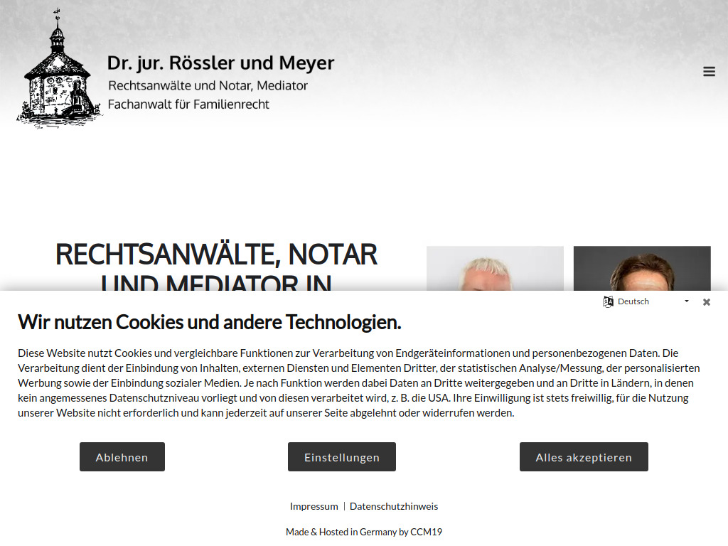 Website von Rechtsanwalt und Notar Jens Meyer in Lauenburg/Elbe