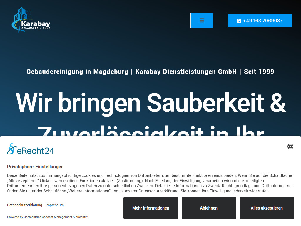 Website von Karabay Dienstleistungen GmbH in Magdeburg