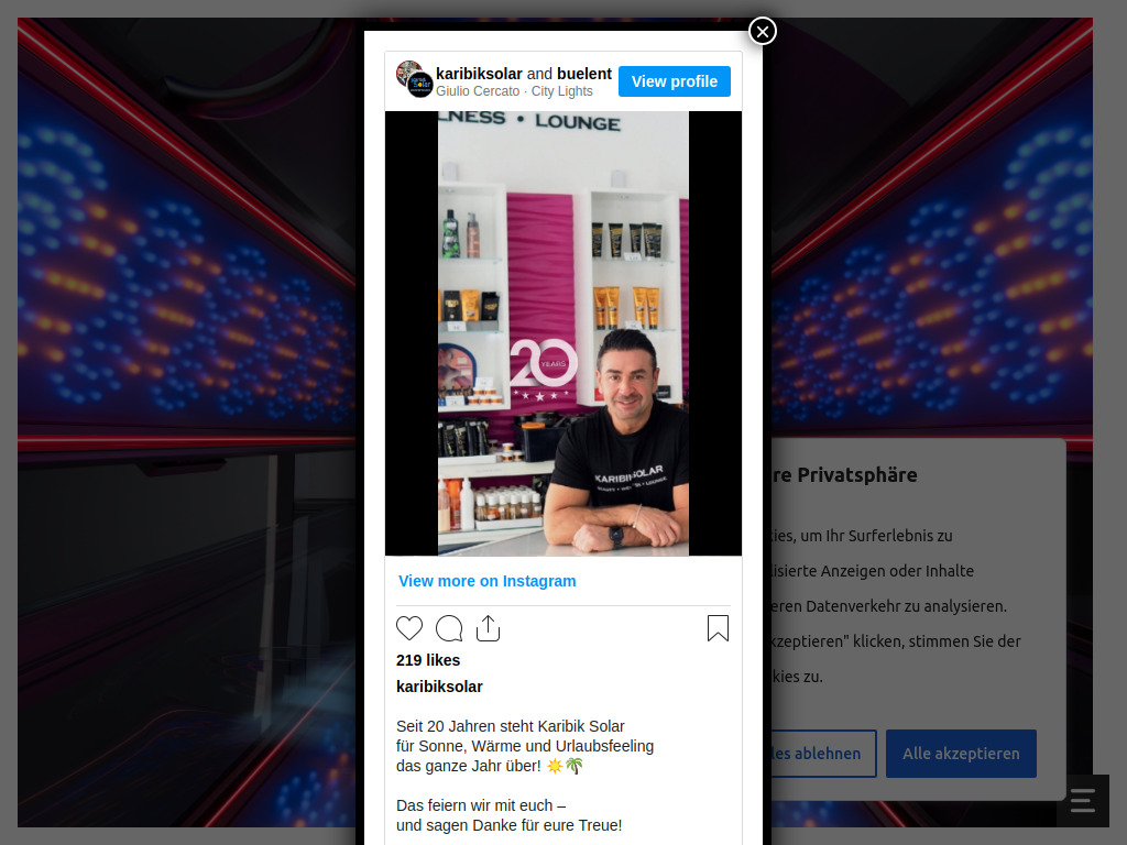 Website von Karibik Solar in Augsburg