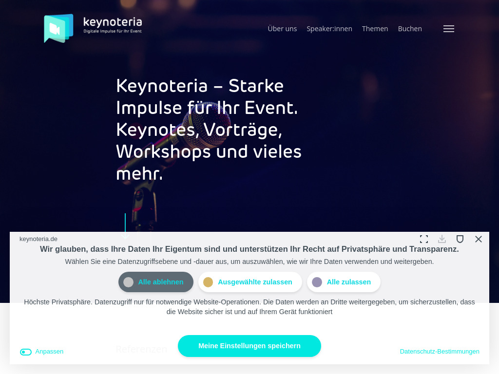 Website von Keynoteria in Berlin