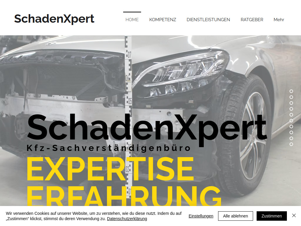 Website von SchadenXpert in Heidelberg
