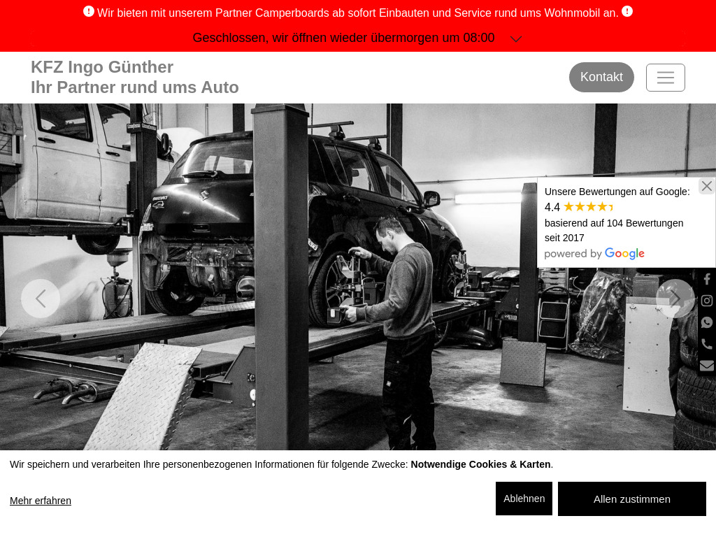 Website von KFZ Ingo Günther in Leverkusen